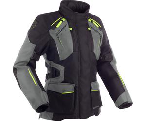 Bering Vision waterproof Ladies Motorcycle Textile Jacket, black/grey, size 38