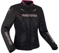 Bering Volga waterproof Ladies Motorcycle Textile Jacket, black-pink, size 36 for Women