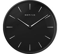 BERING Wall Clock | Simple and Modern Nordic Design | Black and Black | Runs Particularly Quietly | 162 mm in Diameter | 90292-22R