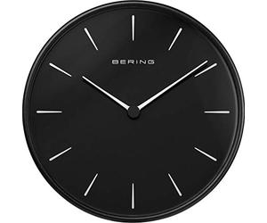 BERING Wall Clock | Simple and Modern Nordic Design | Black and Black | Runs Particularly Quietly | 162 mm in Diameter | 90292-22R