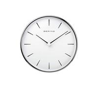 BERING Wall Clock | Simple and Modern Nordic Design | Silver and White | Runs Particularly Quietly | 162 mm in Diameter | 90162-04R