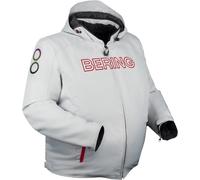 Bering Warwick King Size waterproof Motorcycle Textile Jacket, grey-red, size 3XL for Men