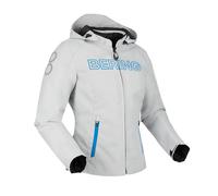 Bering Warwick Ladies Moto Motorcycle Motorbike Textile Jacket Light Grey / Blue