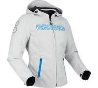 Bering Warwick waterproof Ladies Motorcycle Textile Jacket, grey-blue, size 44 for Women