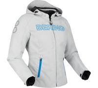 Bering Warwick waterproof Ladies Motorcycle Textile Jacket, grey-blue, size 46 for Women