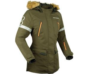 Bering Wembley waterproof Ladies Motorcycle Textile Jacket, green-brown, size 38 for Women