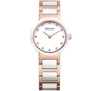 BERING Women Analog Quartz ceramic collection Watch with stainless steel/Ceramic Strap and Sapphire Crystal 10725-766
