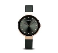 BERING Women Analog Quartz Classic Collection Watch with Satin Strap and Sapphire Crystal 12034-667