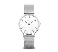 BERING Women Analog Quartz Classic Collection Watch with stainless steel Strap and Sapphire Crystal 14134-004, Silver, 34 (EU)