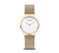 BERING Women Analog Quartz Classic Collection Watch with stainless steel Strap and Sapphire Crystal 12131-339, Gold/Gold, 31