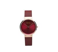 BERING Women Analog Quartz Classic Collection Watch with stainless steel Strap and Sapphire Crystal 14531-363, Red/Rose Gold, 31 mm