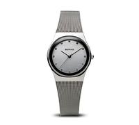 BERING Women Analog Quartz Classic Collection Watch with stainless steel Strap and Sapphire Crystal 12927-000, Silver/Black, 27 mm