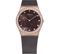 BERING Women Analog Quartz Classic Collection Watch with Stainless Steel Strap & Sapphire Crystal