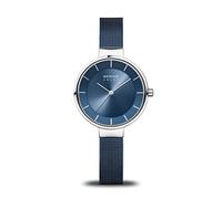BERING Women Analog Solar Collection Watch with stainless steel Strap and Sapphire Crystal 14631-307, Blue, 31