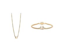 BERING Women's Ebro Set | Gold Stainless Steel Necklace and Bracelet