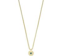 BERING Women's Necklace 465-255-450 Stainless Steel Gold with Green Pendant | 45 cm length, arctic inspired, warm gold look, minimalist design, versatile