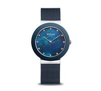 BERING Women's Quartz Movement Watch - Ceramic Collection with Stainless Steel/Ceramic and Sapphire Glass 11435-387