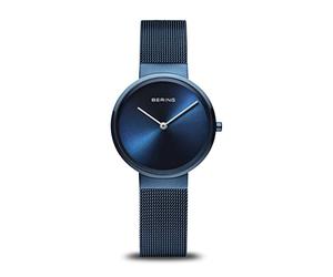 BERING Women's Quartz Movement Watch Classic Collection with Stainless Steel and Sapphire Glass 14531-397 - 5 ATM, Silver, 31, Minimalist