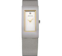 BERING Women's Quartz Watch, 17 mm Silver Stainless-Steel Case and White Dial, Milanese Strap, Sapphire Crystal, 5 ATM, 10817-004