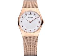 Bering 11927-366-1 Quartz 5 Atm 27 Mm Woman Watch Golden Women