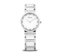 BERING Women Analog Quartz ceramic collection Watch with stainless steel/Ceramic Strap and Sapphire Crystal 10729-754