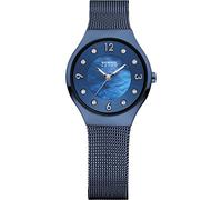 Bering Women's Solar Watch, 27 mm Stainless-Steel Case and Mother-of-Pearl Dial, Milanese Strap, Sapphire Crystal, 5 ATM, 14427