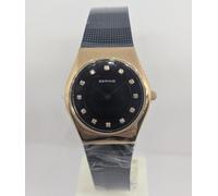 Bering Women's Watch, Rose Gold Steel, Blue Mesh Band, MOP Dial 26mm 11927-367