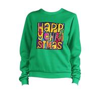 BeringTees Christmas Happy Mondays Sweatshirt Funny Festive Indie Rock Jumper Madchester Gift - L GREEN