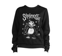 BeringTees Christmas Slipknoot Noot Sweatshirt Jumper Funny Gothic Metal Rock Punk Festive Penguin - 2XL BLACK