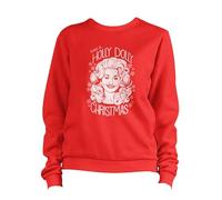 BeringTees Have A Holly Dolly Christmas Sweatshirt Funny Country Music Holiday Pullover - XL RED