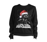 BeringTees I Find Your Lack Of Cheer Disturbing Funny Sci-Fi Christmas Sweatshirt Jumper Festive Gift - M BLACK