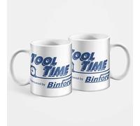 BeringTees Tool Time Mug Sponsored By Binfords Home Improvements - Tim Allen Style Funny Colleague Coffee Cup-White