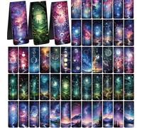 Berirexrion Fantasy Magnetic Bookmarks for Women - 48 PCs Starry Night Moon Book Mark Gifts Bulk Cool Personalized Unique Magnet Page Markers Clips Reading Men Kids Student School Birthday Accessories
