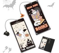 Berirexrion Halloween Metal Bookmarks Gifts - 2 PCs Boo Basket Stuffers Spooky Book Marks for Reading Women Men Funny Cool Page Marker for Horror Lovers Readers Bookish Kids School Office Accessories