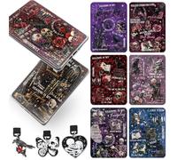 Berirexrion Inserts Cardstock for Clear Case - 11 PCs Dark Romance Back Skin Decal Card Dust Plug Charms for Kindle Paperwhite 11th 12th Generation 6.8" Accessories for E-Reader Book Lover Reader Gift