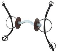 Beris Hard Tongue Port Snaffle Gag Bit - 140mm