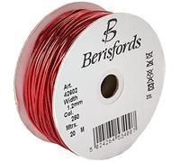 Berisfords 1.2MM Round Metallic Elastic, Polyester, Red, 6 x 6 x 2.7 cm