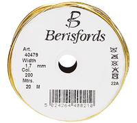 Berisfords 1.7MM Round Metallic Elastic, Polyester, Gold, 6 x 6 x 4.4 cm