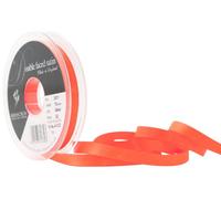 Berisfords 10 mm Double Faced Polyester Satin Ribbon, Flo Orange