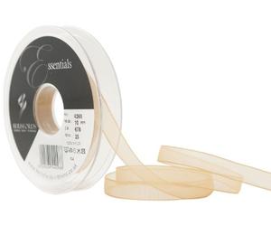 Berisfords 10 mm Super Sheer Ribbon, Honey Gold