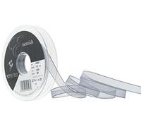 Berisfords 10 mm x 25 m Super Sheer Ribbon, Smoked Grey