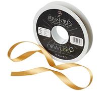 Berisfords 10mm 678 Honey Gold NewLife Satin Ribbon 100% Recycled 20m Reel, Cardboard