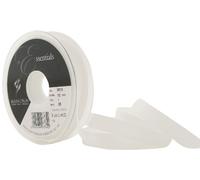 Berisfords 12 mm Rustic Taffeta Ribbon, White