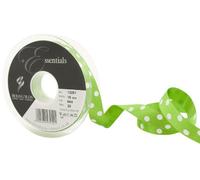 Berisfords 12251 20 m x 15 mm Classic Bold Polka Dot Ribbon, Meadow