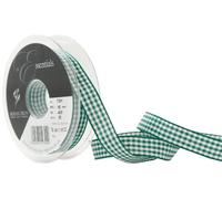 Berisfords 15 mm Gingham Ribbon, Hunter