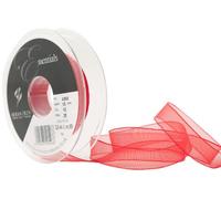 Berisfords 15 mm Super Sheer Ribbon, Red