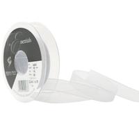 Berisfords 15 mm Super Sheer Ribbon, Silver Grey