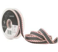 Berisfords 15 mm Vintage Stitch Ribbon, Black