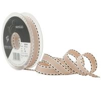 Berisfords 15 mm Vintage Stitch Ribbon, Oatmeal