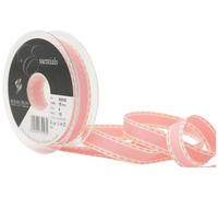 Berisfords 15 mm Vintage Stitch Ribbon, Pink